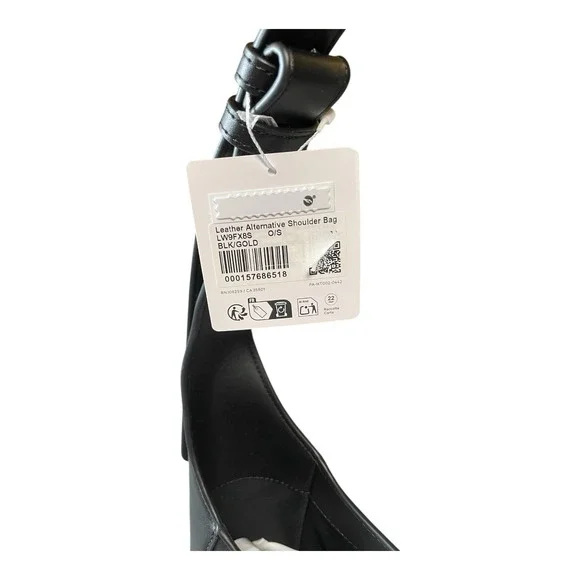 Lululemon Cactus Leather Shoulder Bag 8L Black With Gold Hardware & Dust Bag - Picture 3 of 16